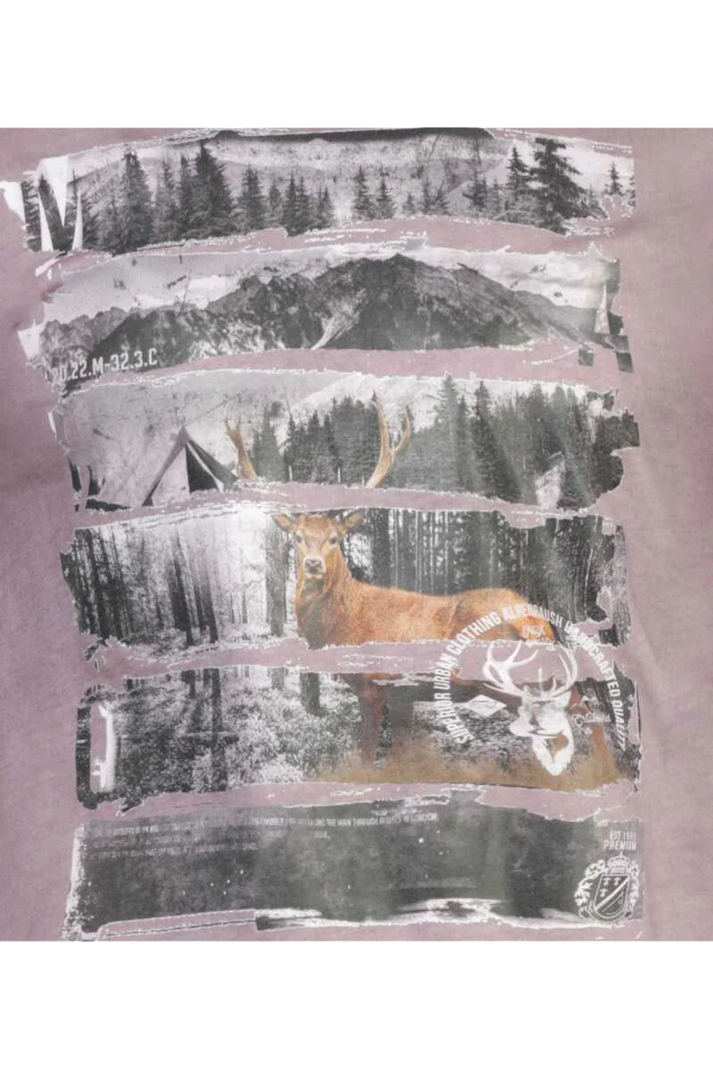 Herren T-Shirt Hirschmotiv