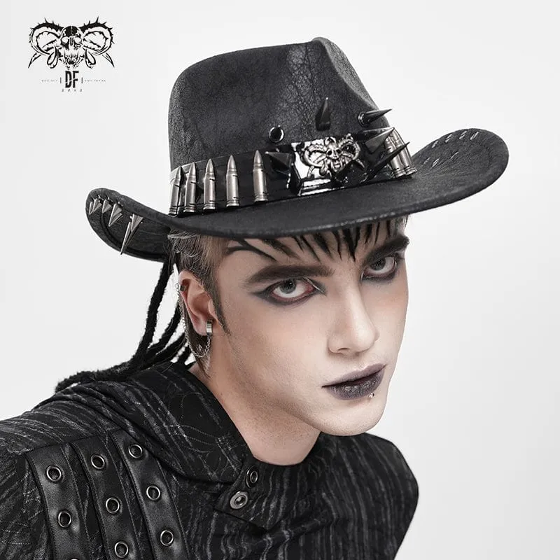 Punk Bullet Skull Nietenhut für Herren