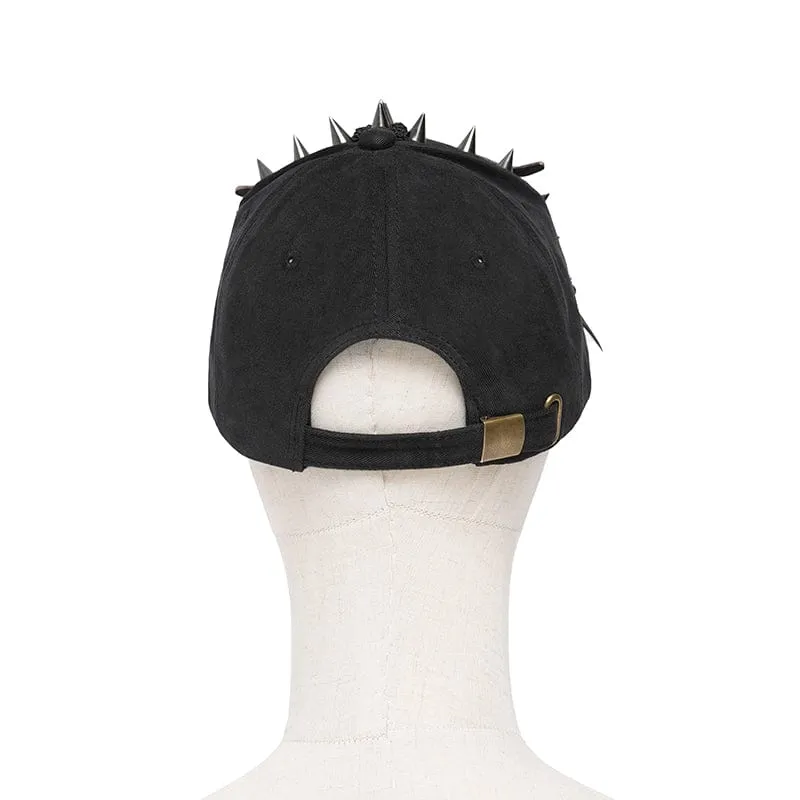 Herren Punk Ziegenschädel Nietenkette Hut