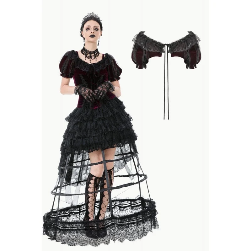 Gothic-Puppenkragen-Samtumhang für Damen