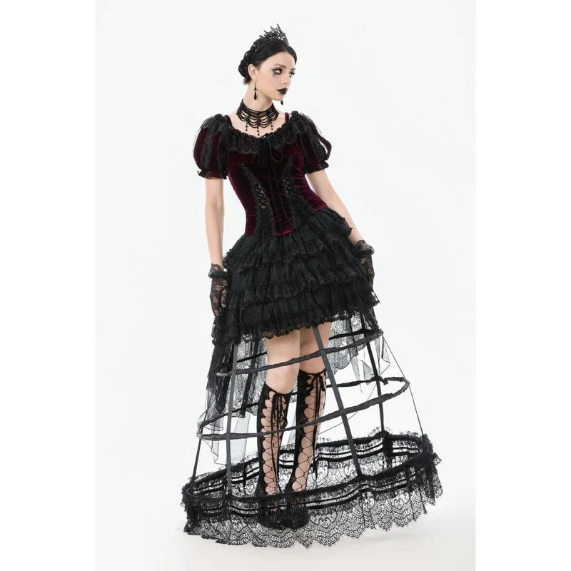 Gothic-Puppenkragen-Samtumhang für Damen