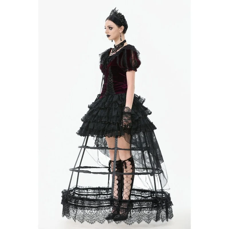 Gothic-Puppenkragen-Samtumhang für Damen