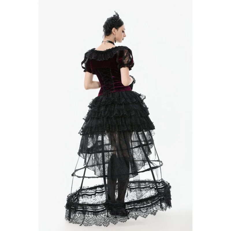 Gothic-Puppenkragen-Samtumhang für Damen