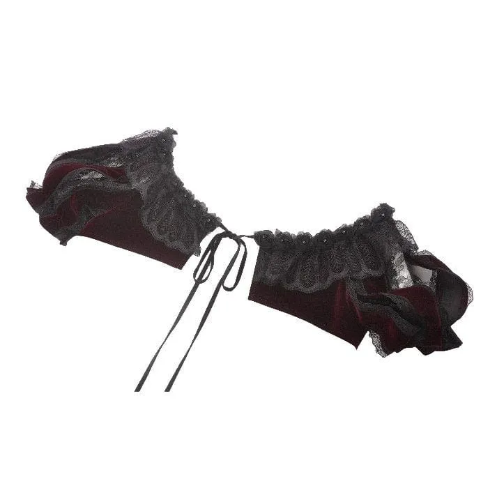 Gothic-Puppenkragen-Samtumhang für Damen