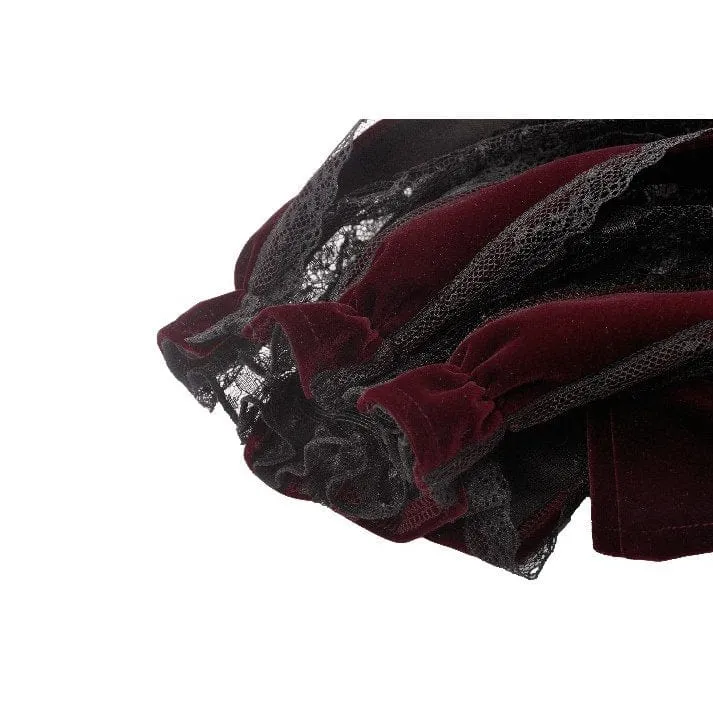 Gothic-Puppenkragen-Samtumhang für Damen