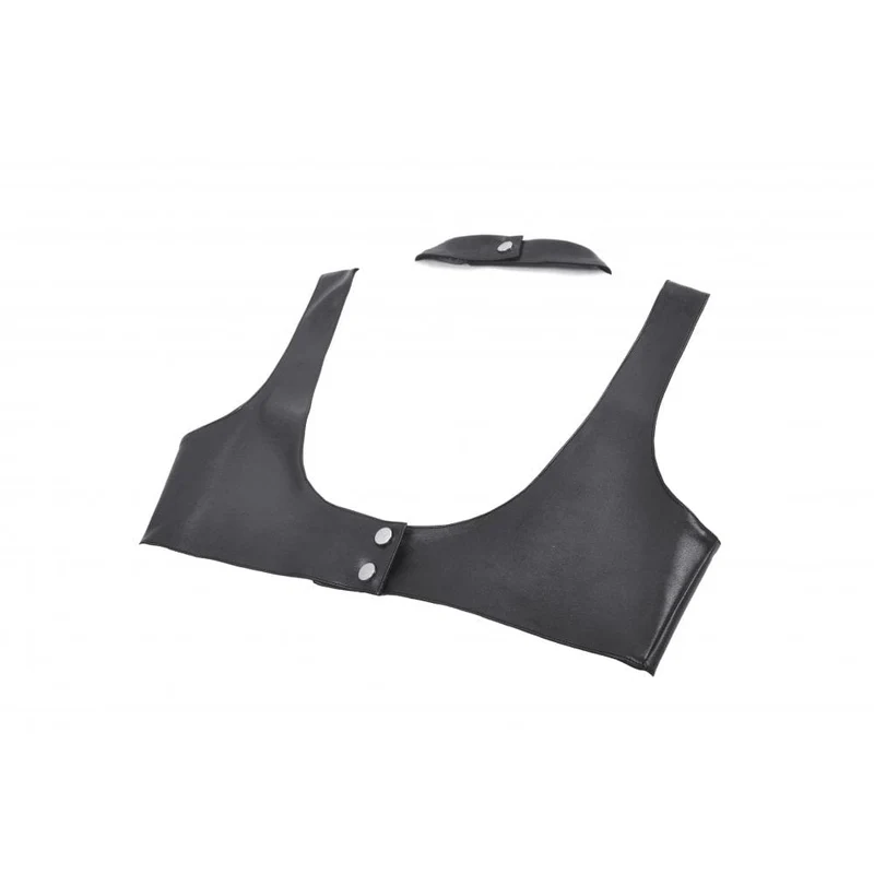 Damen-Bustier aus Kunstleder mit Punk-Nieten
