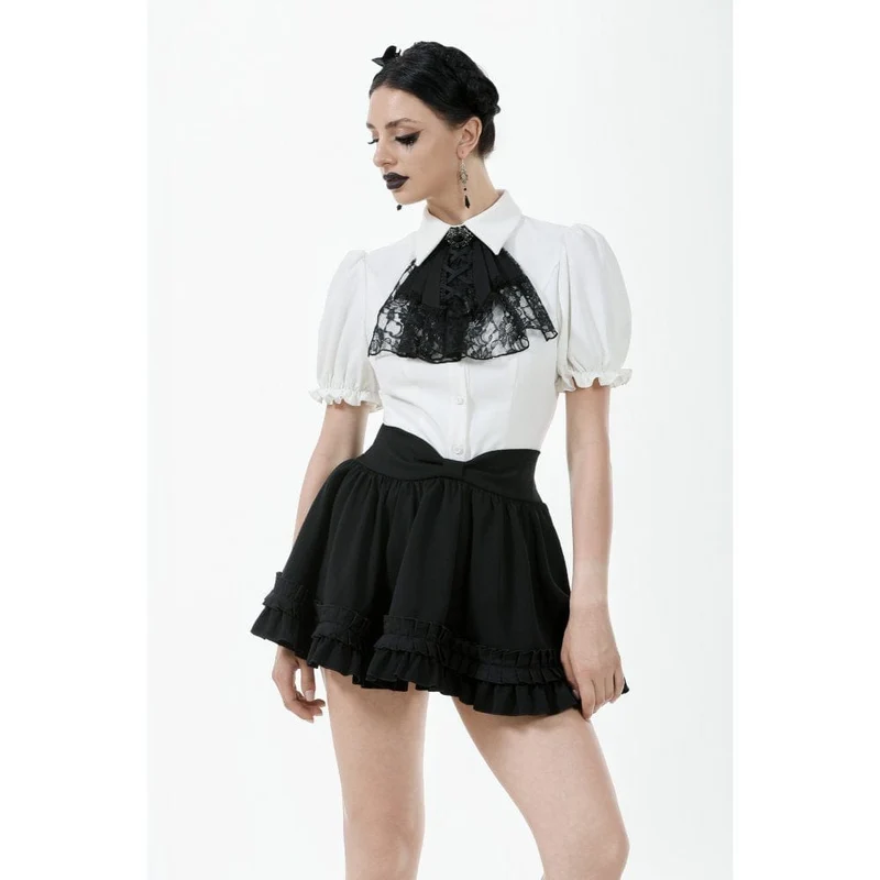 Gothic Lolita-Faltenrock mit Schleife an der Taille für Damen