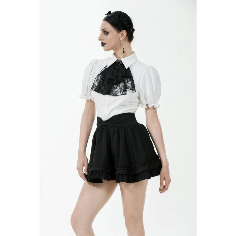 Gothic Lolita-Faltenrock mit Schleife an der Taille für Damen