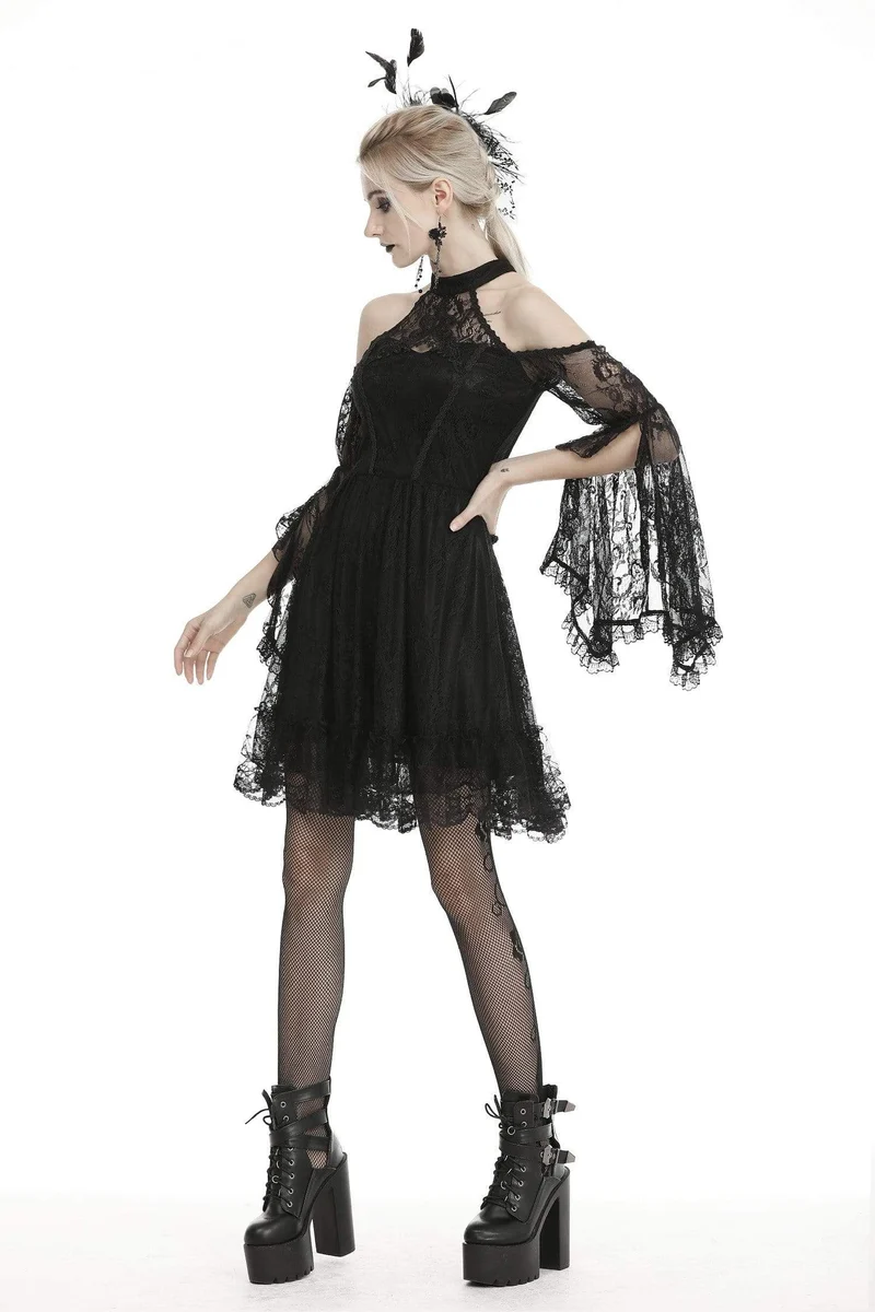 Gothic Neckholder-Spitzenkleider für Damen
