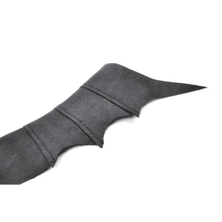 Damen Punk Batwing O-Ring Kunstleder Halsband