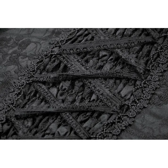 Gothic-Blumen-Jacquard-Tanktop für Damen