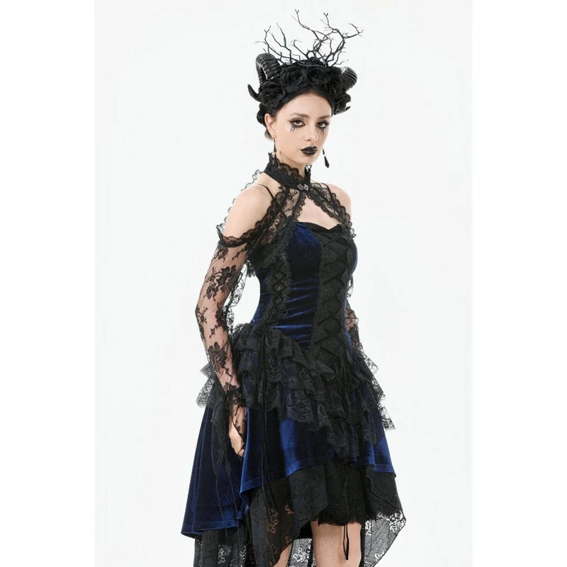 Gothic Shrug aus transparenter Blumenspitze für Damen