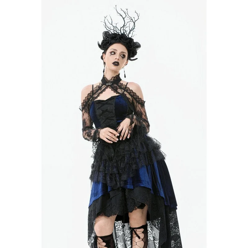 Gothic Shrug aus transparenter Blumenspitze für Damen