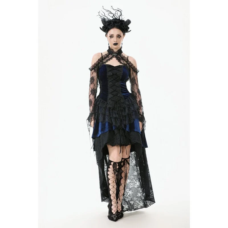 Gothic Shrug aus transparenter Blumenspitze für Damen
