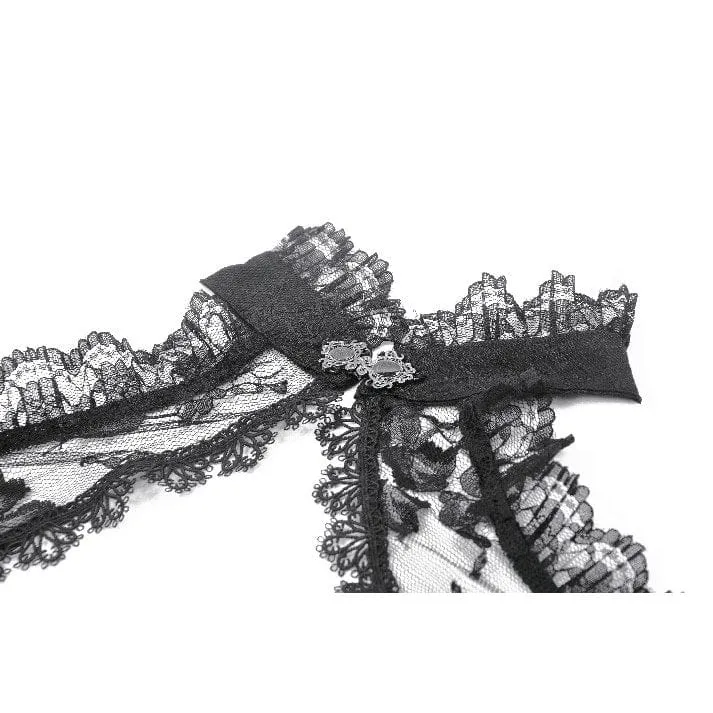 Gothic Shrug aus transparenter Blumenspitze für Damen