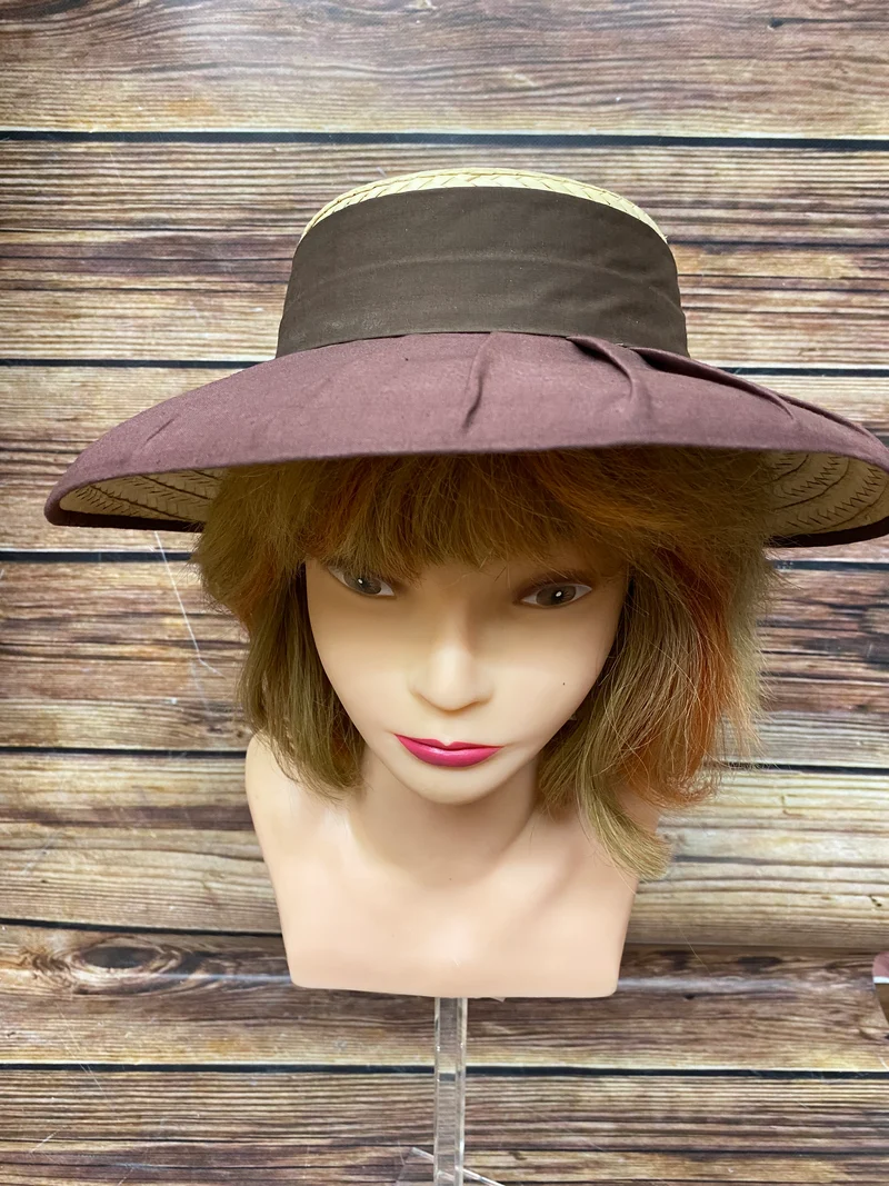 Vintage Damenhut Strohhut, Gr.57