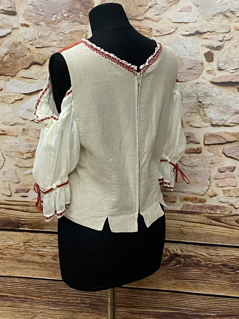 Trachtenmieder - Landhaus – Rotbraun/Beige - Größe 46