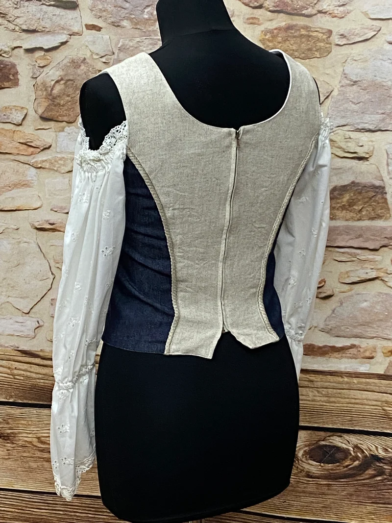Trachten-Mieder – Bluse, Größe 36