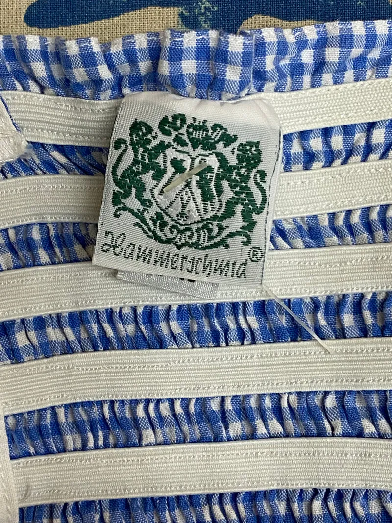 Hammerschmid Trachtenbluse blau weiß kariert Gr. 36