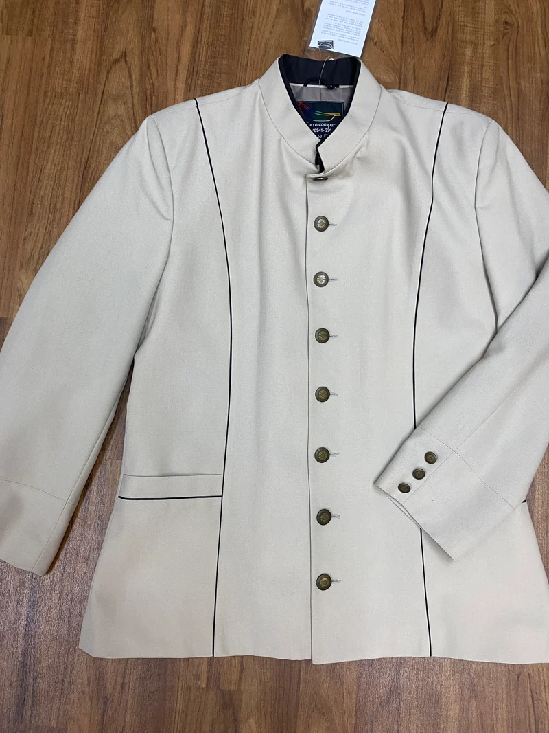 Stehkragenjacke, Page, Uniform, Doorman, Jacke Gr.48, beige