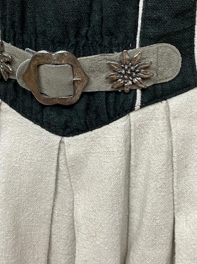 Vintage Trachtenkleid beige - Landhausstil, Gr.36