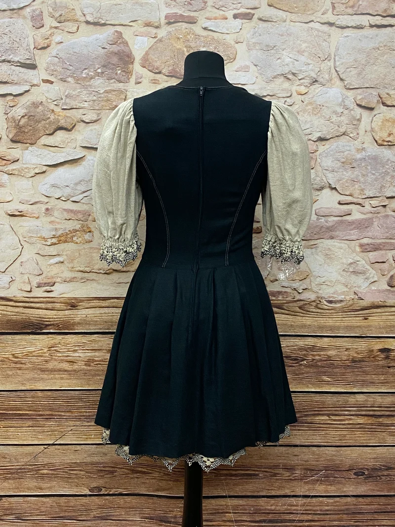 Trachtenkleid schwarz beige - Landhausstil, Gr.34