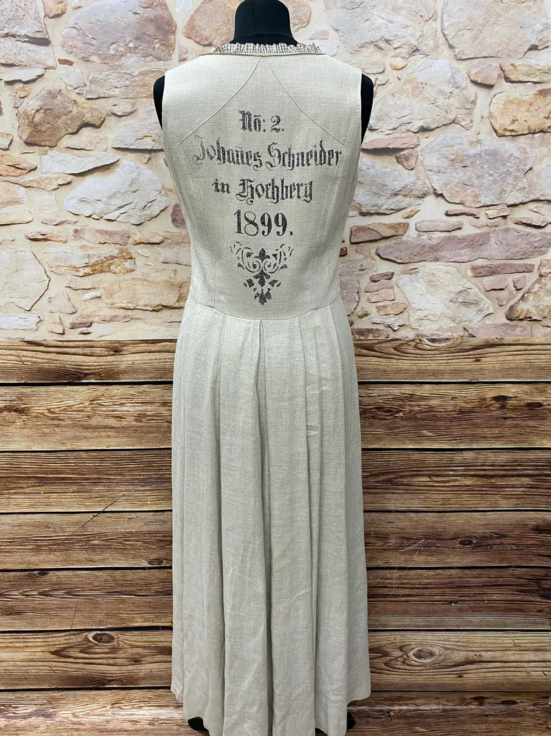 Langes Landhauskleid Damen Feelings Natur Beige Gr. 38