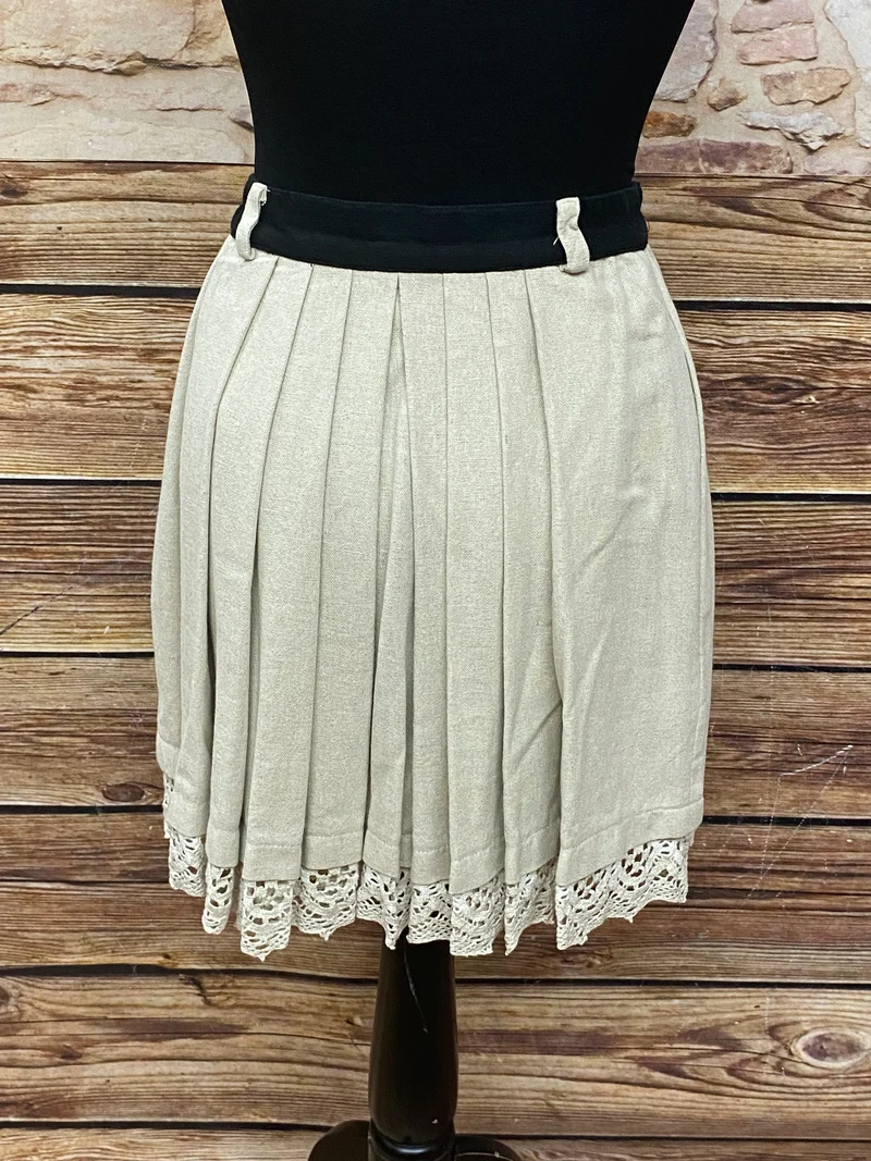 Damen Trachtenrock - Landhausstil – Beige Schwarz